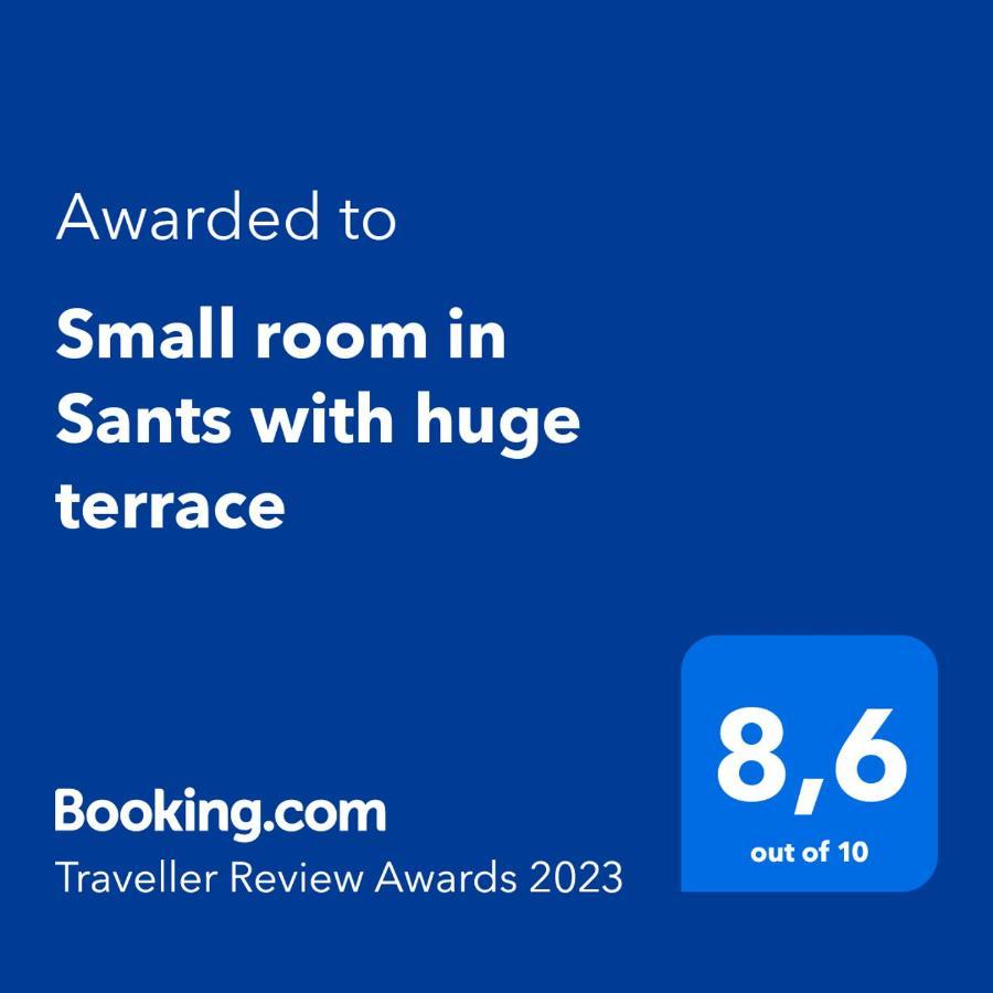 Small Room In Sants With Huge Terrace Barcelona Exterior foto